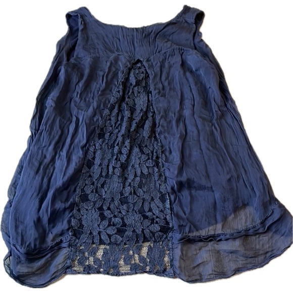 Beautiful Italian Made Blue Top to dress up any bottom . - Picture 2 of 10